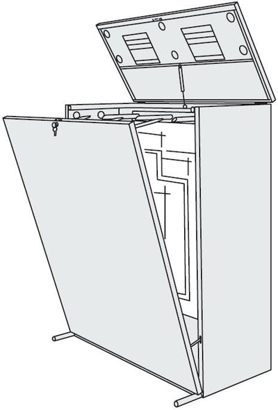 Cartella portadisegni in metallo a sospensione verticale cm. 115x50x140h (chiuso)