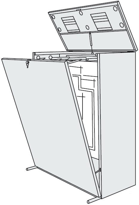Cartella portadisegni in metallo a sospensione verticale cm. 115x50x140h (chiuso)