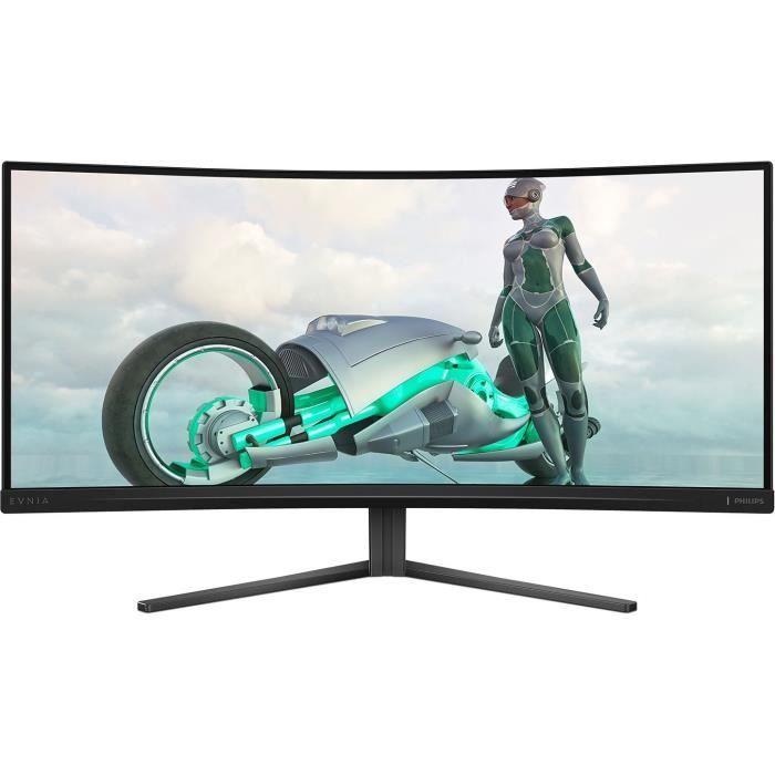 Monitor PC - PHILIPS - Evnia 34M2C3500L - 34 WQHD - Pannello curvo - 180Hz - 0,5ms - HDR - HDMI/DP - Nero