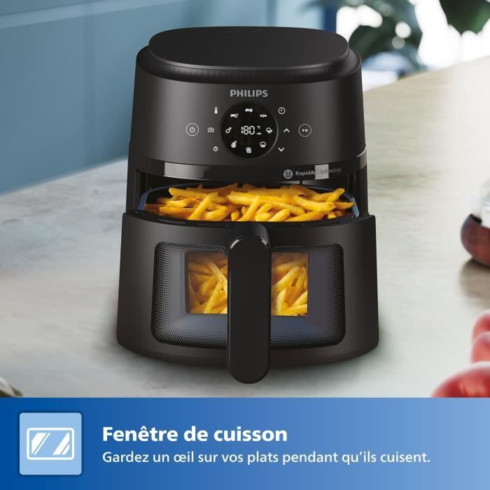 AirFryer - PHILIPS - Serie 2000 - NA220/00 - 4,2 L - 1500 W - 13 modalità - Nero