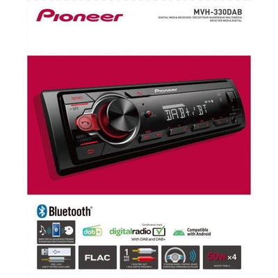 Autradio - Pioneer - MVH -330DAB - USB - DAB+ - AUX - Bluetooth