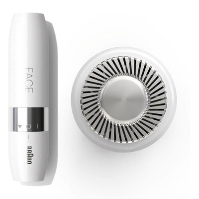 Braun Face Mini FS1000 Rasoio elettrico per il viso per donna - Delicato sulla pelle - Funzione luce intelligente - Bianco