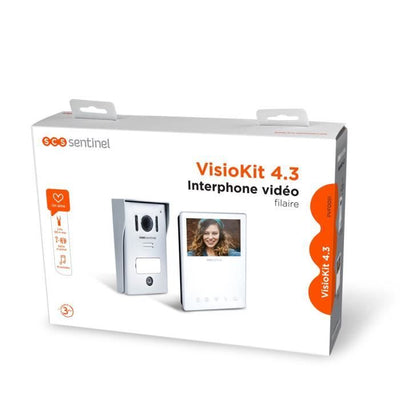Videocitofono filare, colore bianco - VisioKit 4.3 - SCS SENTINEL