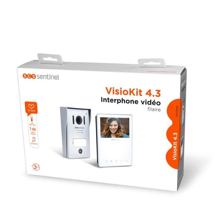 Videocitofono filare, colore bianco - VisioKit 4.3 - SCS SENTINEL