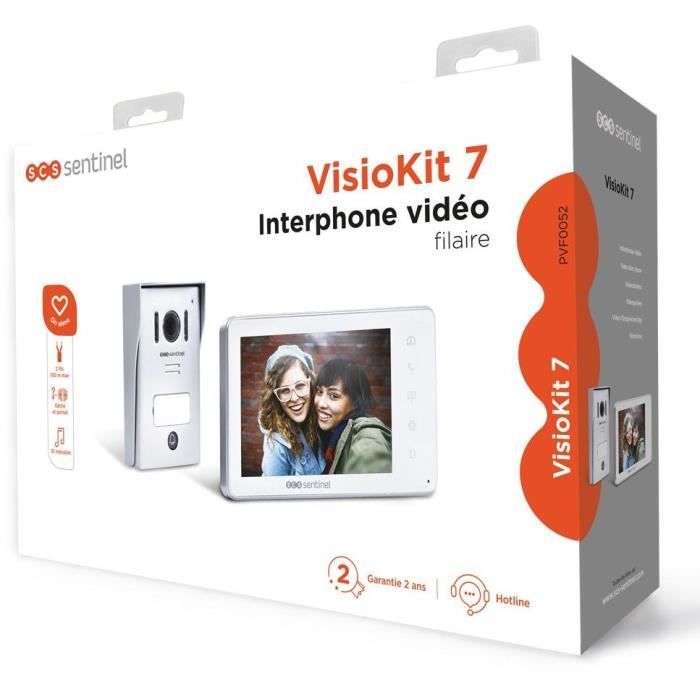 Videocitofono filare, colore bianco - VisioKit 7 - SCS SENTINEL