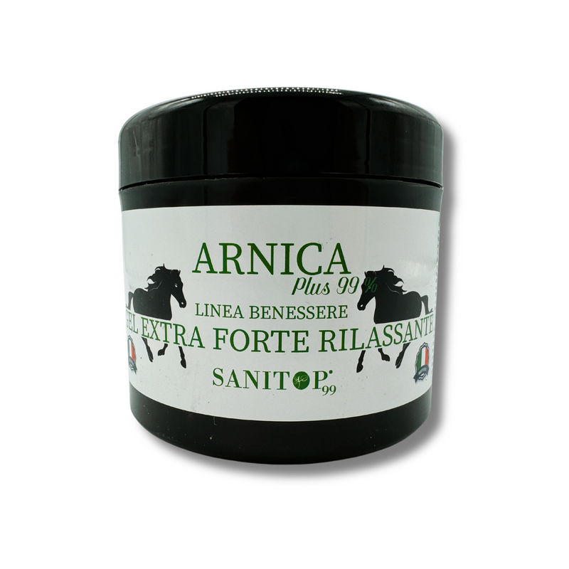 Gel Arnica Extra Forte 99% per Uso Equino Cavalli Rapida Azione 500ml Massaggio Muscolare Intensivo