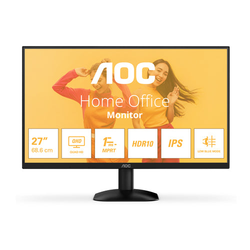 AOC MONITOR 27 LED IPS QHD 16:9 1MS 300 CDM, REG ALTEZZA, DP/HDMI