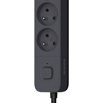 Multipresa - QUARX - 4 prese - Con 3 porte USB, cavo da 1,5 m
