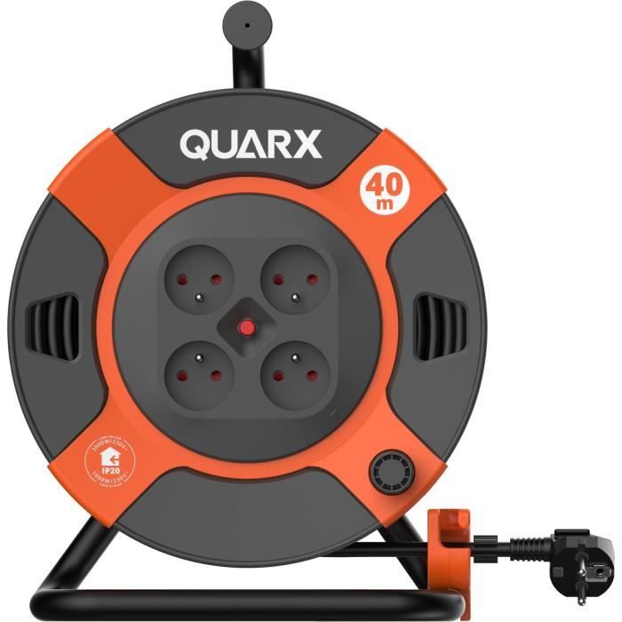 Avvolgicavo - QUARX - Fai da te - 40m, H07RN-F 3G2,5mm, tamburo metallico