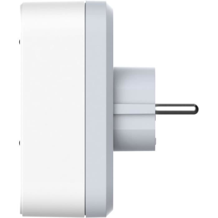 Biplite - QUARX - 2P 16A - Bianco e grigio chiaro, conforme NF