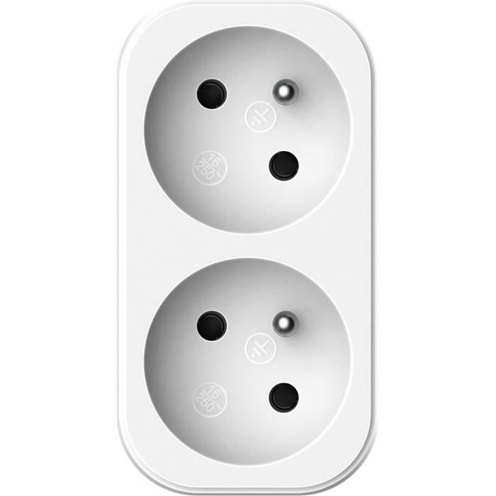 Biplite - QUARX - 2P 16A - Bianco e grigio chiaro, conforme NF