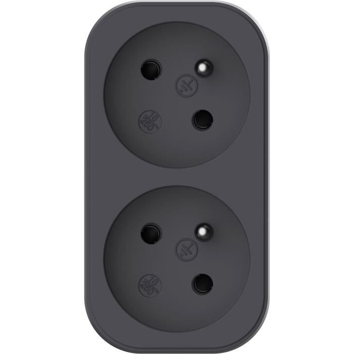 Biplite - QUARX - 2P 16A - Nero e grigio antracite, conforme NF