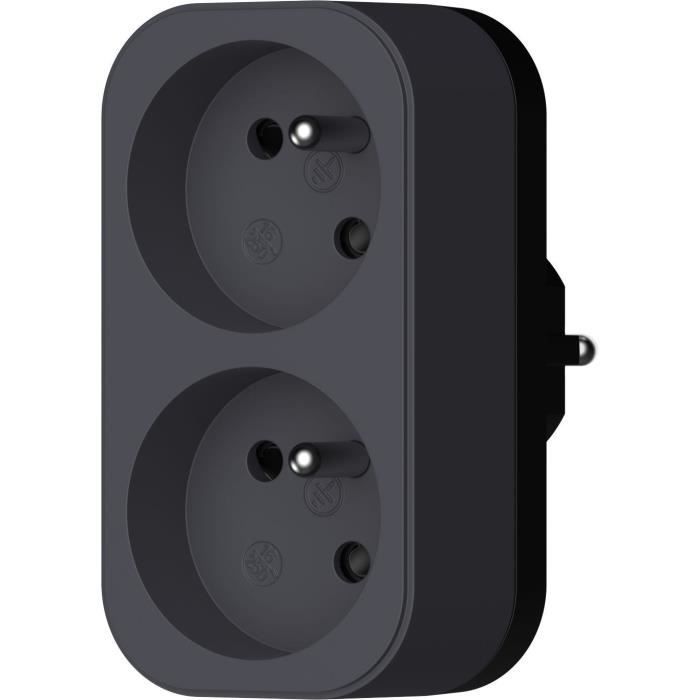 Biplite - QUARX - 2P 16A - Nero e grigio antracite, conforme NF