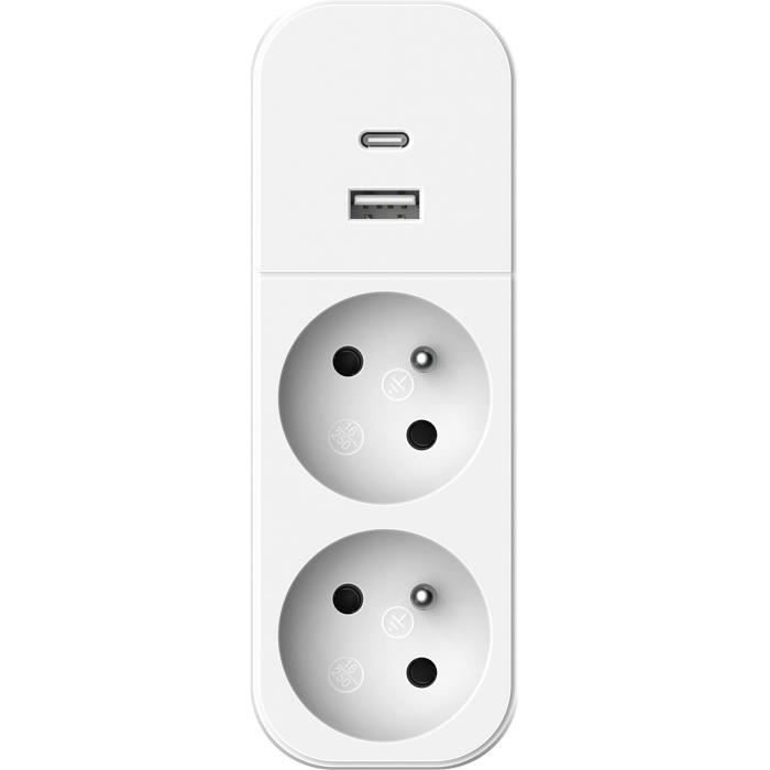 Biplite - QUARX - 2P 16A - Con USB-A e USB-C, conforme NF