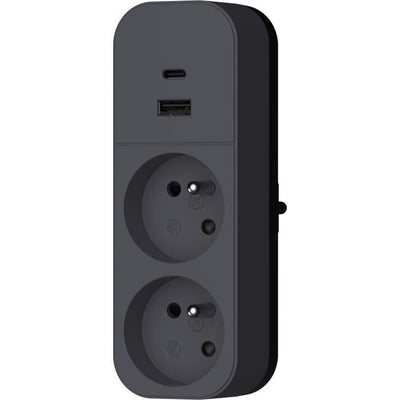 Biplite - QUARX - 2P 16A - Con USB-A e USB-C, conforme NF