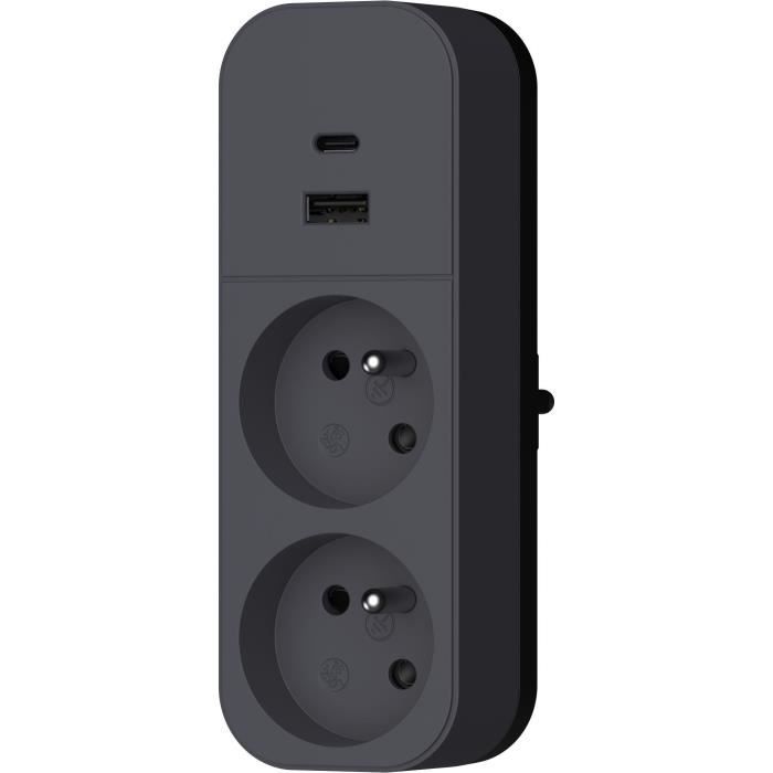 Biplite - QUARX - 2P 16A - Con USB-A e USB-C, conforme NF