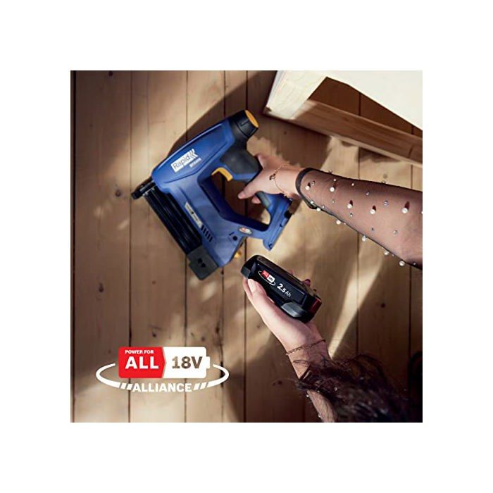 Cucitrice a batteria 18V per 606/12-25mm - 8/15-25mm - RAPID - BTX606 - Valigetta + batteria 2,5Ah + caricabatteria