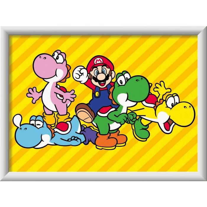 CreArt Kids 18x24cm Super Mario, Kit di pittura con i numeri, Numero d&