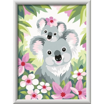 CreArt Kids 18x24cm Koala mamma e bambino, kit da dipingere con i numeri, numeri d'arte, età 9+, 25833, Ravensburger