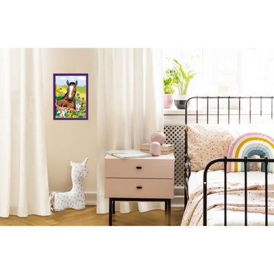 CreArt Kids 18x24cm Cavallo e Gattini, Kit Dipingi con i Numeri, Numero d'Arte, Età 7+, 25840, Ravensburger