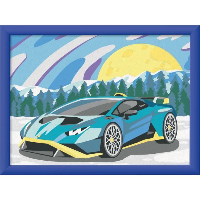 CreArt Kids 18x24cm Lamborghini, Kit di pittura con i numeri, Numero d&