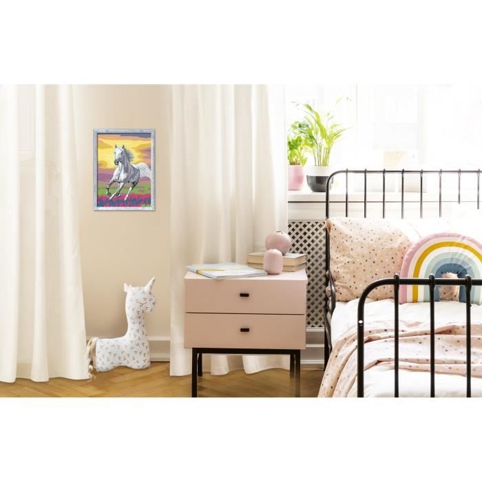 CreArt Kids 18x24 cm Cavallo nel prato, Kit da dipingere con i numeri, Numero d&