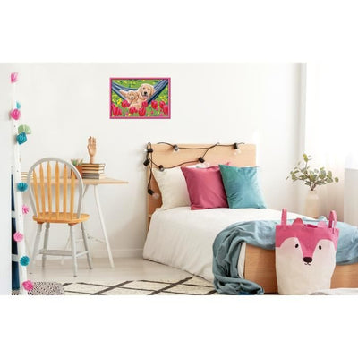 CreArt Kids 31x21cm Labrador e Tulipani, Kit Dipingi con i Numeri, Età 7+, 25852, Ravensburger