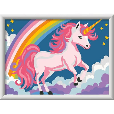 CreArt Kids 18x24cm Neon Unicorn, Kit di pittura con i numeri, età 7+, 25904, Ravensburger