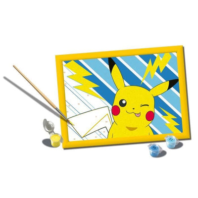 CreArt Kids 18x24cm Pikachu Lightning Bolt, Kit di pittura con i numeri, età 7+, 25905, Ravensburger