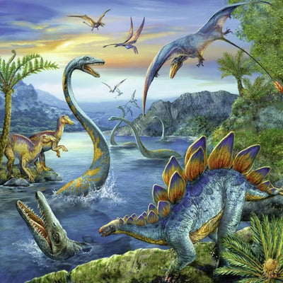 3x49 pezzi Dinosauri