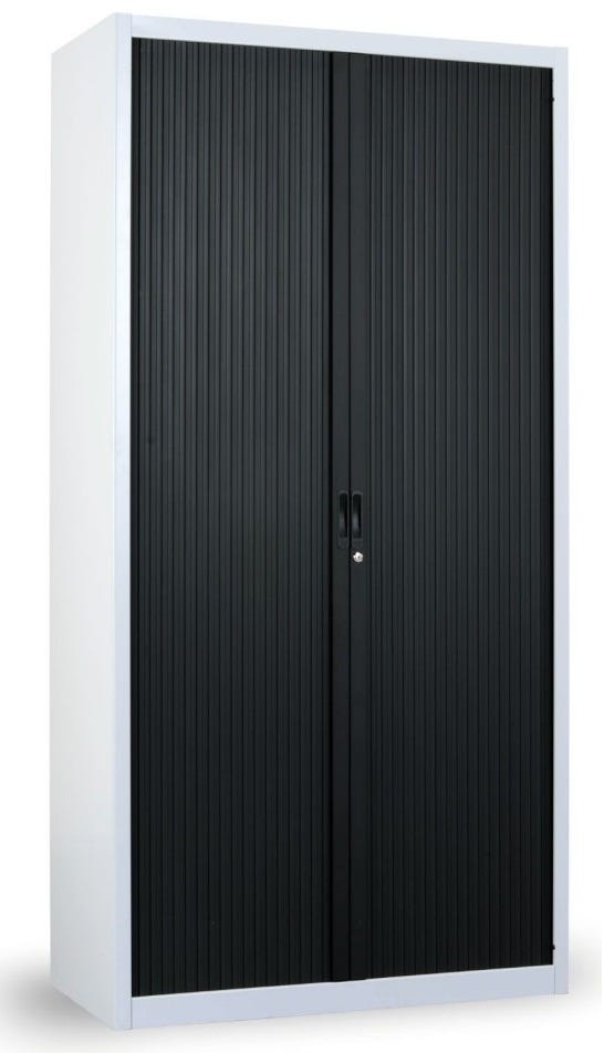 Armadio metallico a serrandina per archivio documenti cm. 100x47x200h