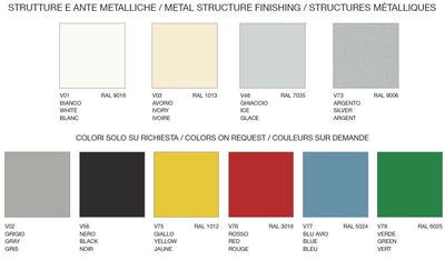 Armadio metallico a serrandina per archivio documenti cm. 100x47x200h