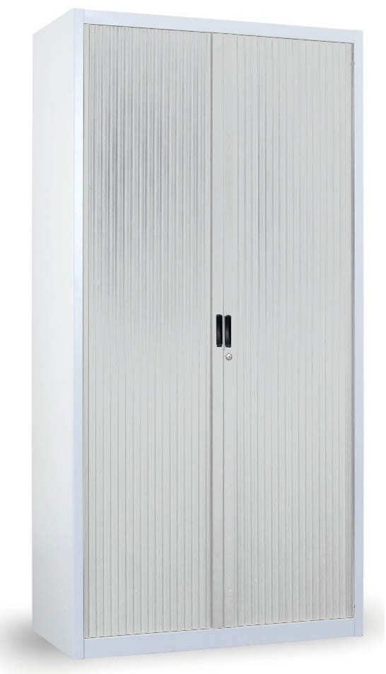 Armadio metallico a serrandina per archivio documenti cm. 100x47x200h