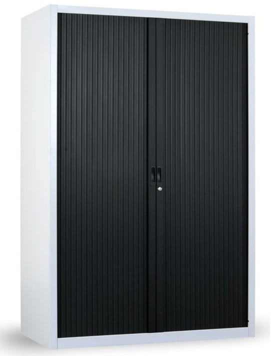 Armadio in metallo verniciato a serrandina da ufficio cm. 100x47x155h