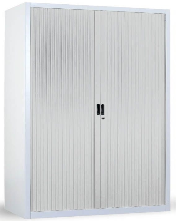 Armadio ufficio operativo a serrandina per archivio documenti cm. 120x47x155h