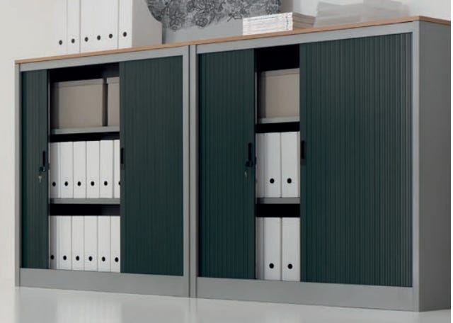 Armadio metallico per archiviazione a serranda cm. 100x47x105h