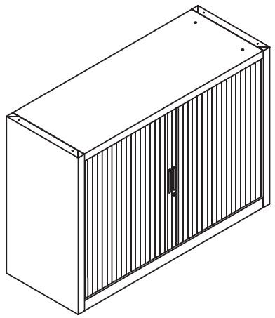 Armadio per archiviazione a serrandina da ufficio cm. 100x47x85h