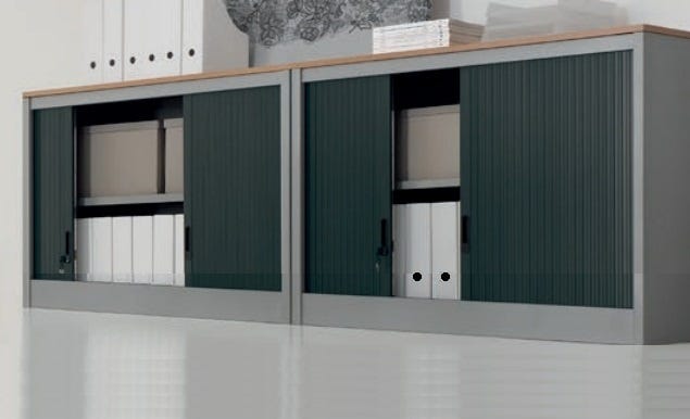 Armadio archivio con serrandina da ufficio cm. 120x47x85h