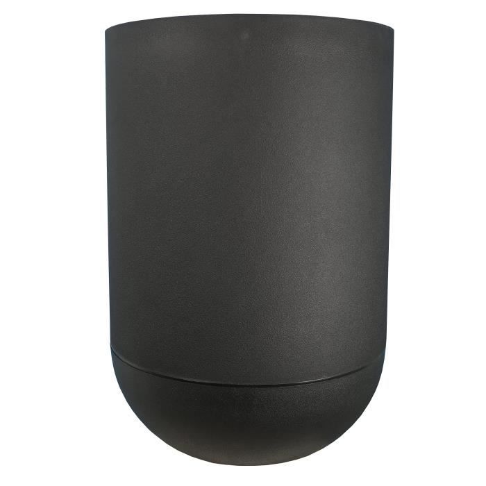 Fioriera rotonda RIVIERA GRANIT TULIP - Plastica - Diametro 50 cm - Nera