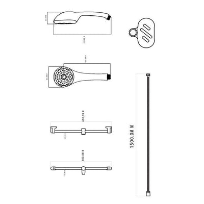 Combibarre cinque getti Heko cromo