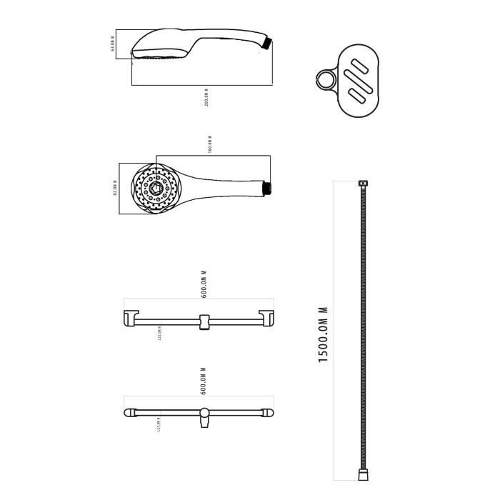 Combibarre cinque getti Heko cromo