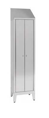 Armadietto da spogliatoio AISI 430 inox per 1 operatore cm. 50x50x215h