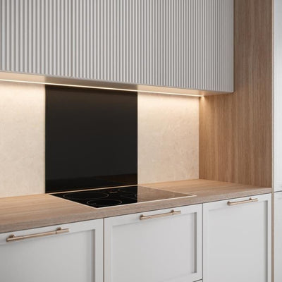 CAPPA IN VETRO SAINT GOBAIN FONDO smaltato Nero 70X60