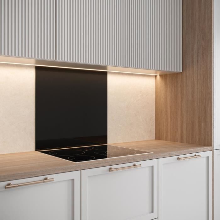 Base cappa in vetro smaltato nero Saint-Gobain 45x60