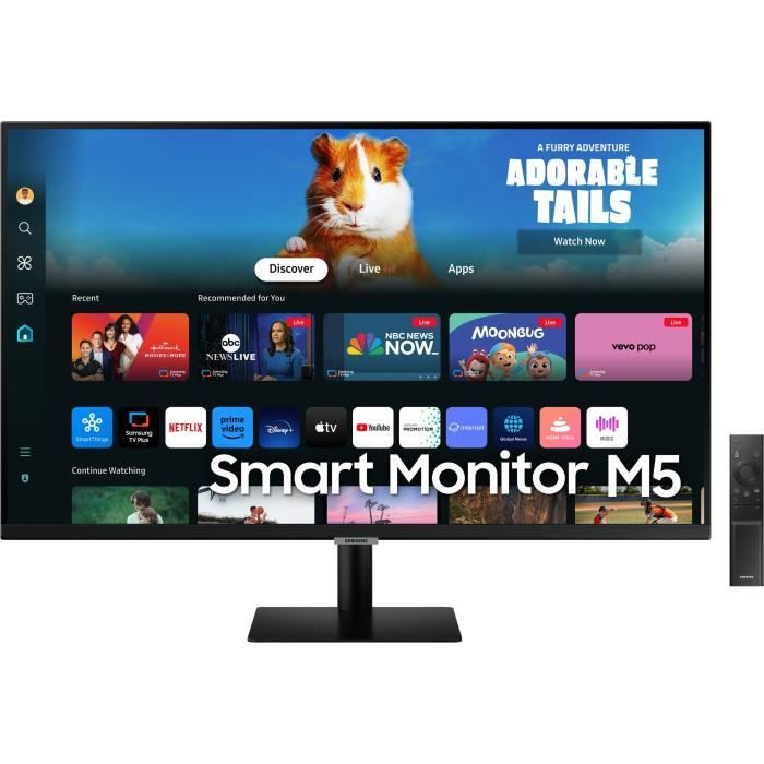 Schermo PC - SAMSUNG - SMART MONITOR M5 CM500 - 32 FHD - Pannello VA - 60Hz - HDR10 - HDMI - Altoparlanti - Nero