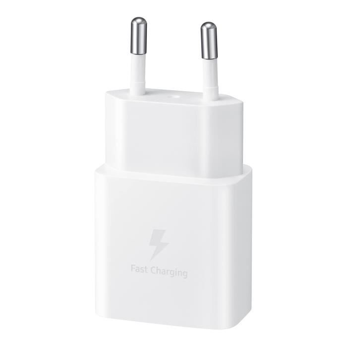 Caricabatterie da rete USB C da 15 W + cavo USB C - 15 W - SAMSUNG - Bianco
