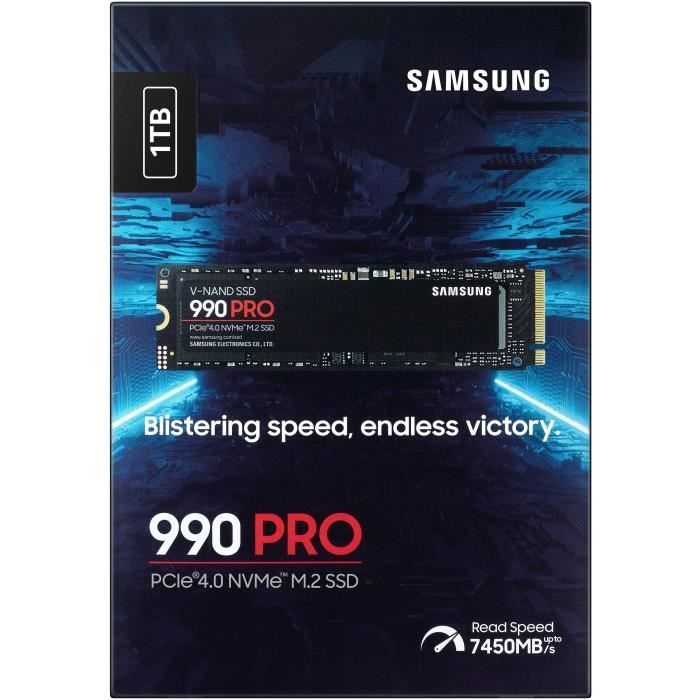 Samsung 990 Pro - Disco rigido SSD - 1 TB - PCIEGEN4.0 X4 - NVME2.0 - M.2 2280