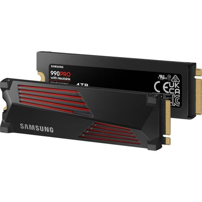 SAMSUNG - 990 PRO - SSD interno - 4 TB - Con dissipatore di calore - PCIe 4.0 - NVMe 2.0 - M2 2280 - Fino a 7450 MB/s (MZ-V9P4T0GW)