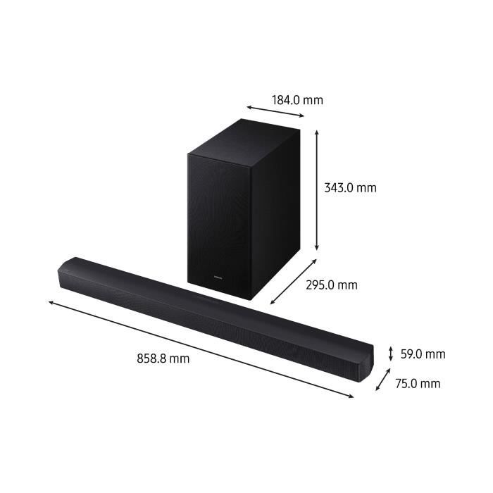 SAMSUNG HW-B66CF/XE - Soundbar serie 3.1ch - Subwoofer wireless da 6,5&