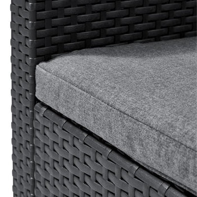 ALLIBERT by KETER - Poltrona SanRemo - imitazione rattan intrecciato - grigio grafite